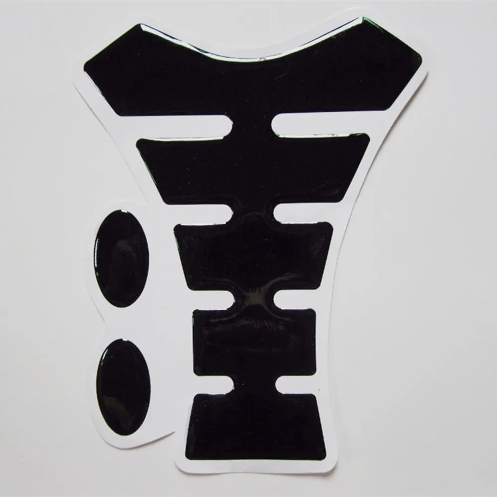 3X Black Motorcycle sticker Oil Fuel Gas Tank Pad Tank Cover Protector