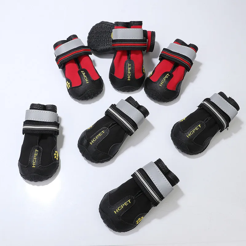 

Pets Dogs Shoes Night Reflective Waterproof Wearable Shoes For Big Dog Winter Footwear Peg Shoes
