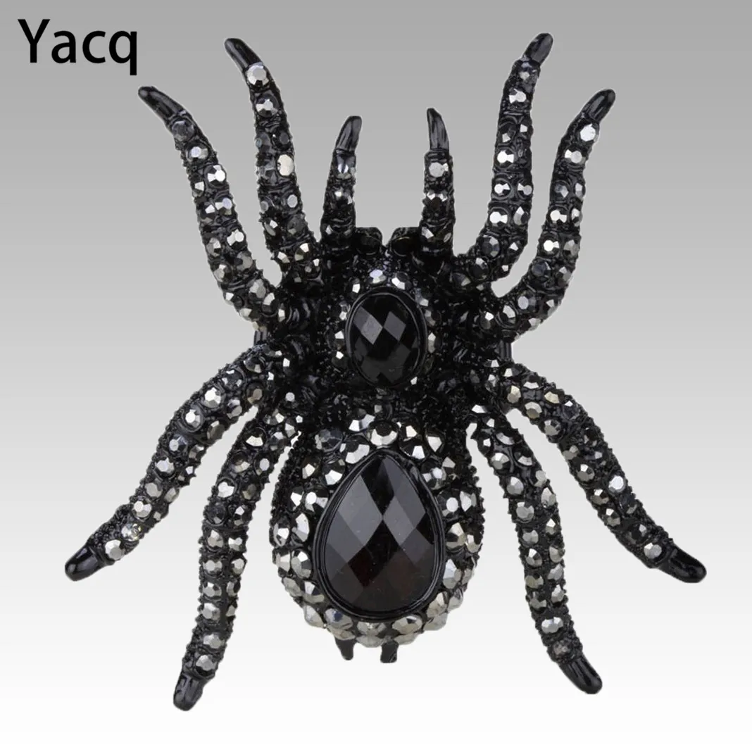 YACQ брошь в виде паука булавка, кулон на Хэллоуин ювелирные изделия для рождественской вечеринки Подарки украшения для женщин девочек ее жена мама BA12 дропшиппинг