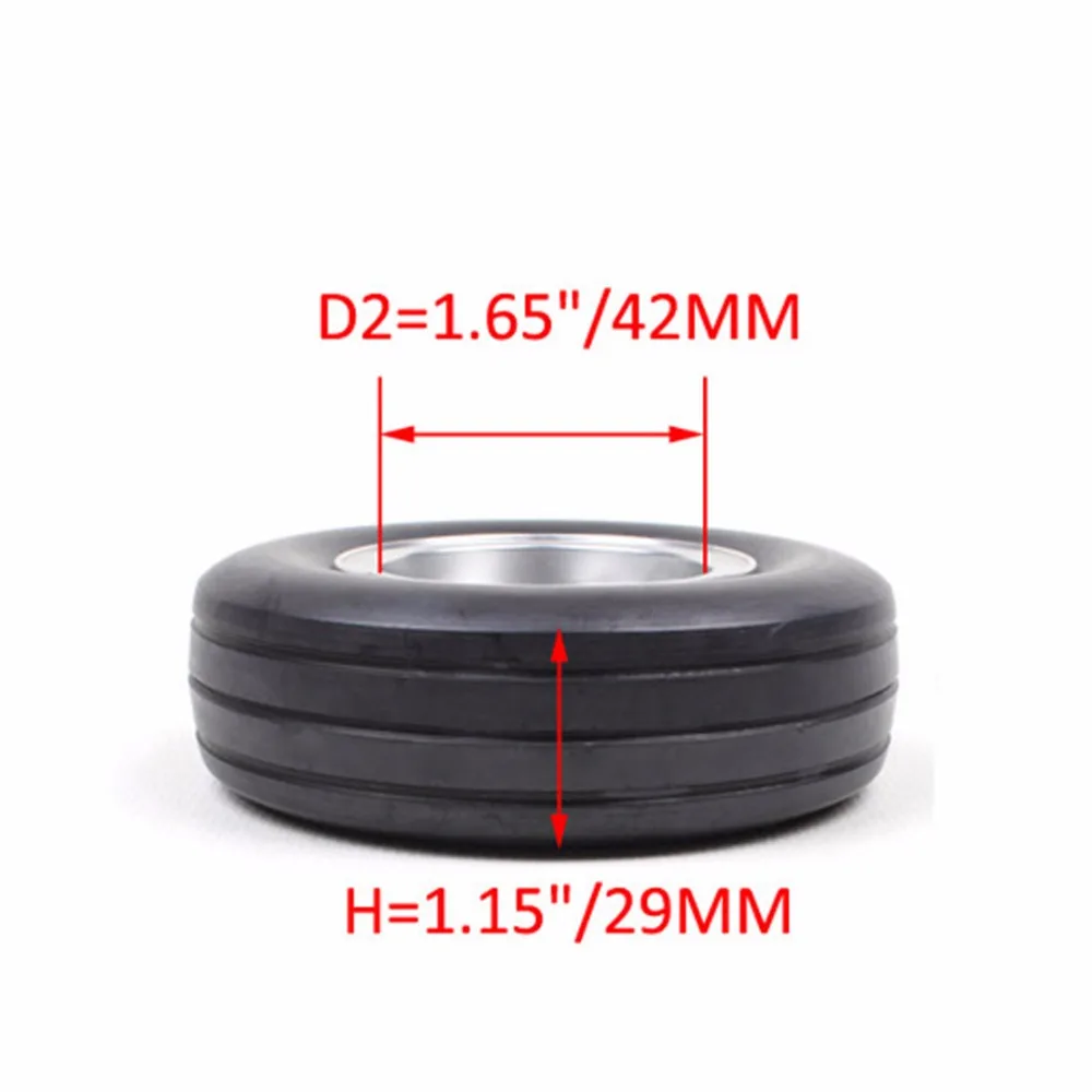 

1 Sert 3.5 inch Rubber Wheel with Brake Rubber Tire for RC Aircraft RC AIrplane Model Accessory Parts