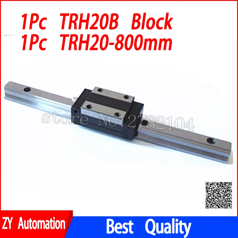 New Linear Guide Rail Trh20 800mm Long With 1pc Linear Block Carriage