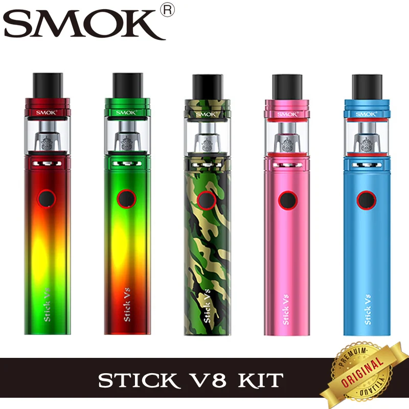 Оригинальная электронная сигарета Smok Stick V8 набор с баком TFV8 Big Baby 5 мл и палочкой 3000
