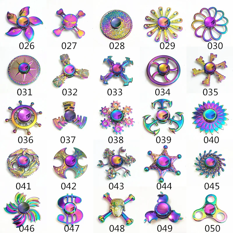 Ручной Спиннер Rainbow Heptagonal ручной из цинкового сплава с металлическим подшипником