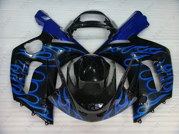

Motorcycle Fairing 636 Zx-6r 2003 - 2004 03 Black Blue Flame Abs Fairing 636 Zx-6r 2003 Fairings Ninja Zx-6r 2003