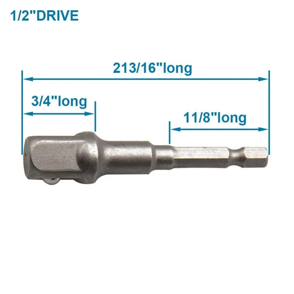 1/" 1/4" 3/" дрель гнездо адаптера для Ударная дрель шестигранным хвостовиком ключ, дюймовый стандарт рукав гнездо сверла по металлу удлинитель комплект Мощность инструменты