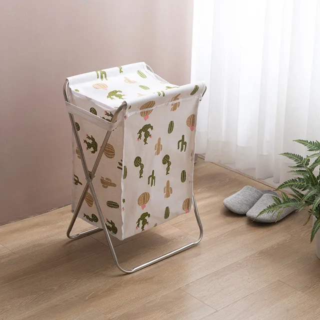 Foldable With Lid Large Laundry Basket Dirty Clothes Storage Basket Organizer Nordic Style Waterproof Laundry Hamper With Lid - Цвет: 2