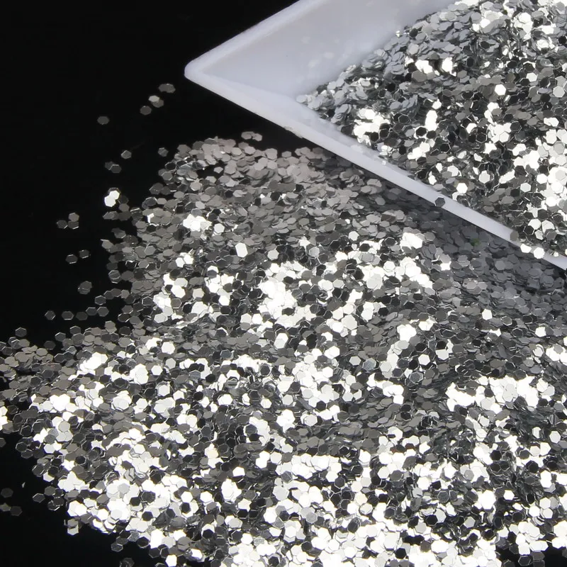 Elessical 10g/bag Holographic Hexagon Design Nail Glitter Spangles Thin Sequins DIY Acrylic Powder Sand For Nails Art Decoration