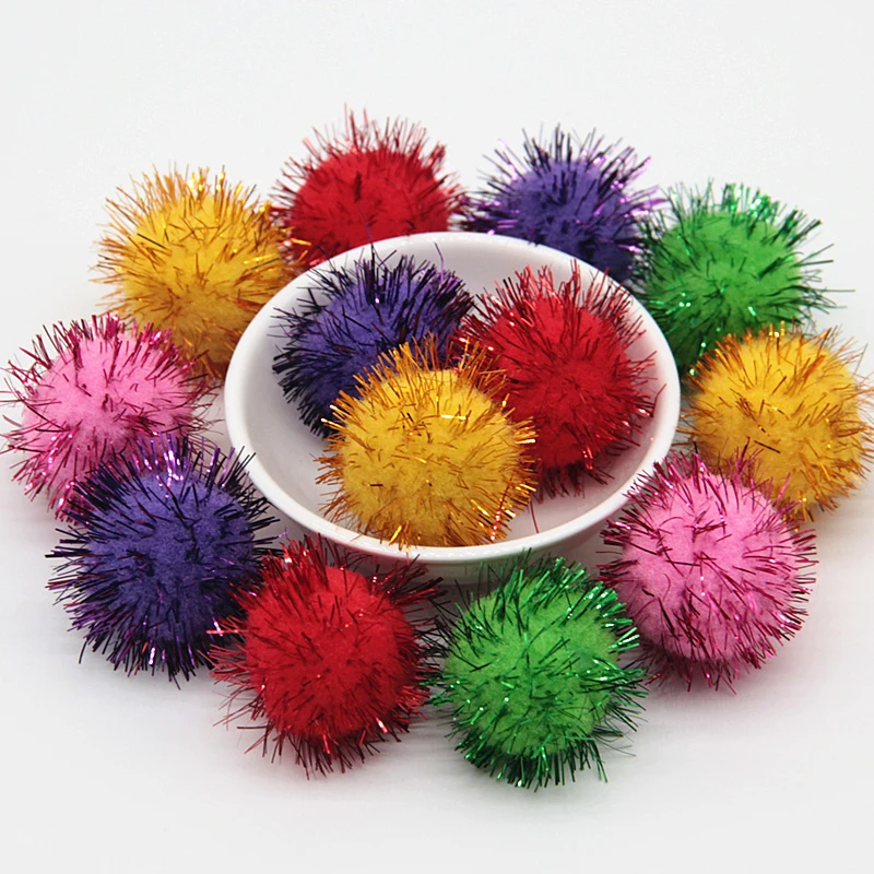 Christmas Pompoms Glitter Fluffy Pom Poms Balls For Diy - Temu