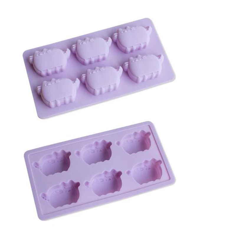 

2PCS Cat Silicone Cake Mold Cartoon Chocolate Pudding Bar Ice Mold Hand Soap Mold Garfield