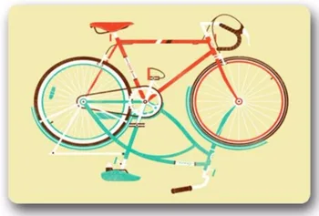

Bicycle Mat Floor Mat Door Mat Neoprene Rubber Non Slip Backing Machine Washable 23.6"(L) x 15.7"(W)