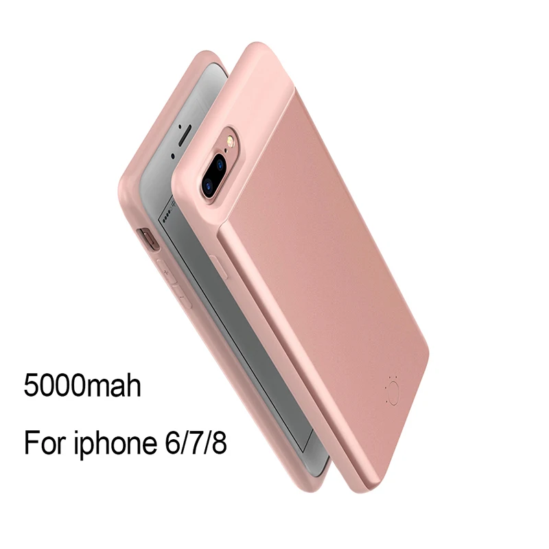 5000/7000 мАч батарея чехол для iPhone 6 s 6s 7 8 Plus x Внешний Аккумулятор зарядный чехол Зарядное устройство Макс чехол 4,7/5,5 дюйма мощность - Цвет: 5000mah