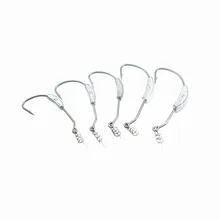 10 шт./лот колючая свинцовая офсетная рыболовная крючок 2 г/2,5 г/3 г/5,25 г/7 г Мягкая блесна для техасских буровых установок