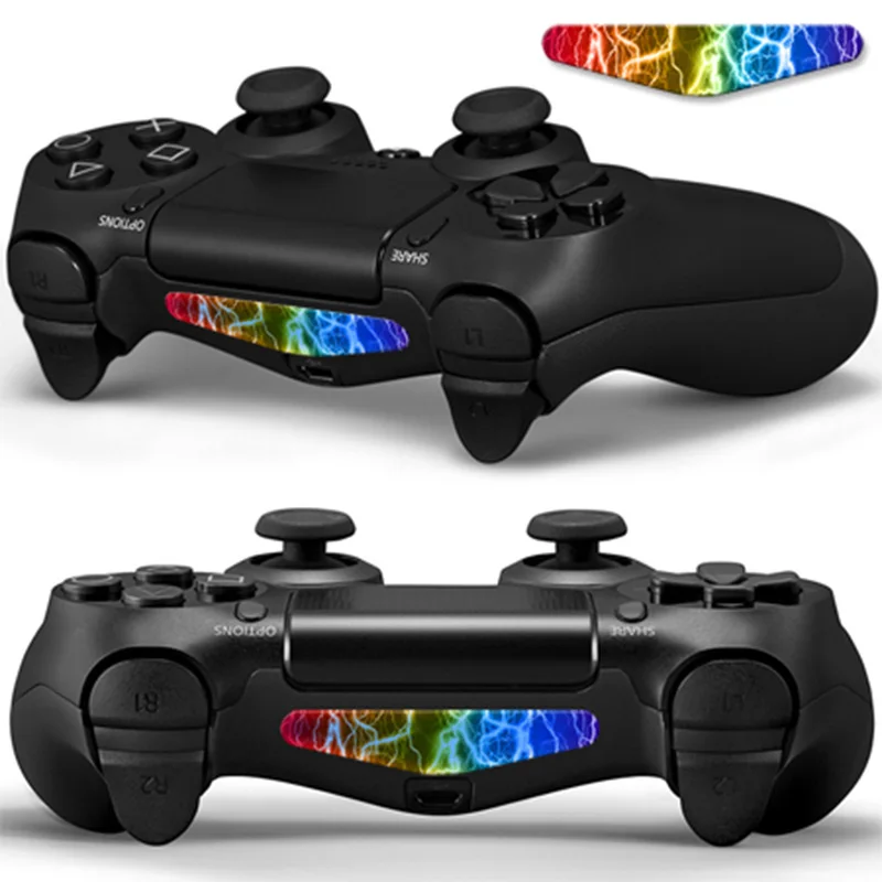 2 шт. для Dualshock 4 PS4 Pro тонкий контрольный Лер светодиодный светильник наклейка для бара наклейка крышка для playstation 4 контрольная игра скины - Цвет: 10