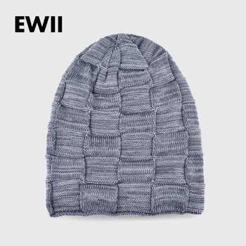 

2017 Boy winter knitted hat beanies hats for men beanie wool cap skullies men casual warm plaid bonnet caps bone gorro masculino
