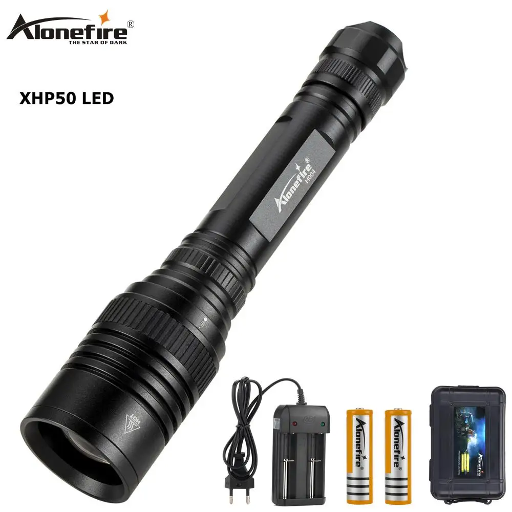 AloneFire H004 XLamp XHP50 мощный флэш-светильник USB Zoom XHP50 светодиодный фонарь 18650 перезаряжаемый аккумулятор Охотничий Тактический светильник