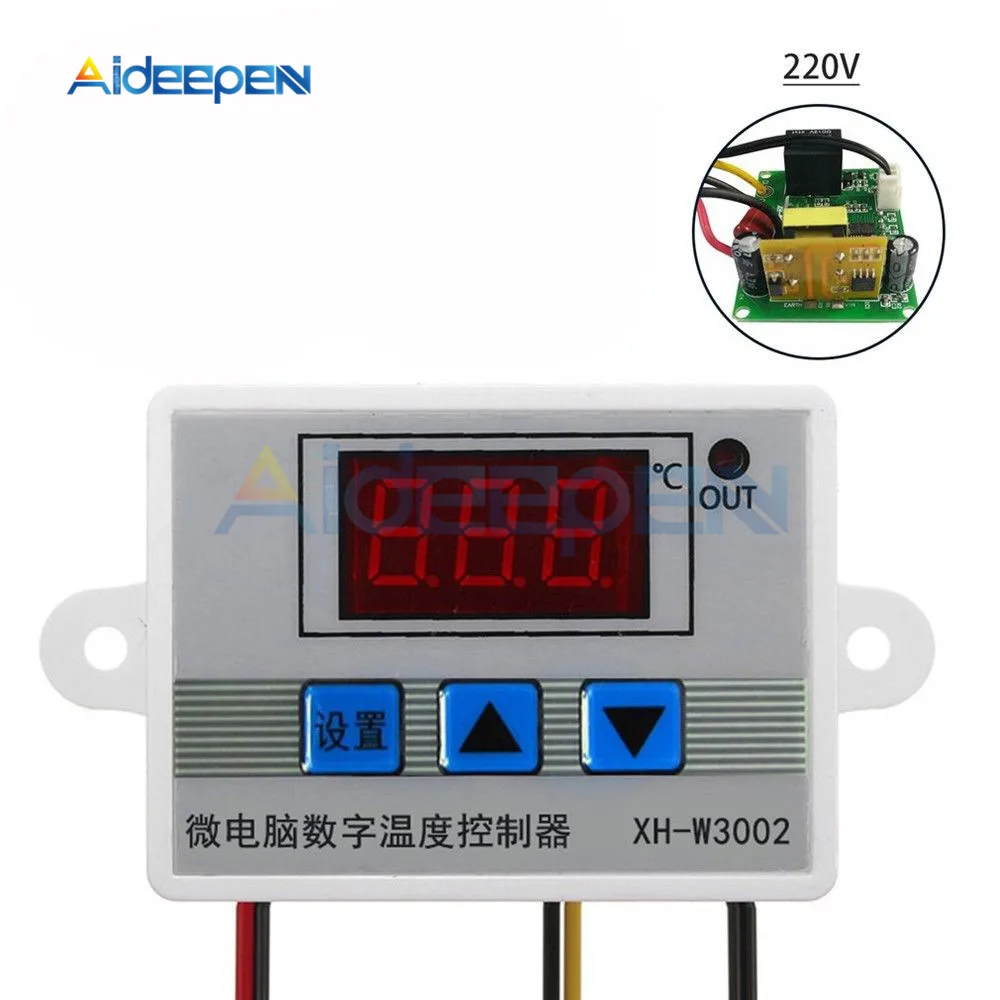 

XH-W3002 110V 220V 10A Digital LED Temperature Controller AC-DC Transformer Heat Cool Thermostat Thermoregulator Isolated Power