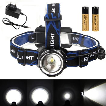 

Zoomable Headlamp 5000LM Lanterna Adjustable 4 Modes HeadLight Waterproof XM-L T6 LED Head Torch+2*18650 Battery+AC Charger
