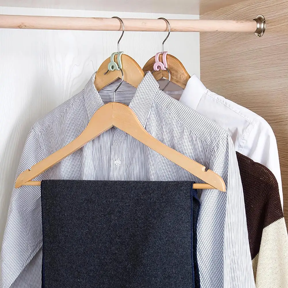 

45# Fashion Design 5/10/15Pcs Mini Non-slip Home Clothes Storage Hangers Holder Organizer Hooks Set Household Supply
