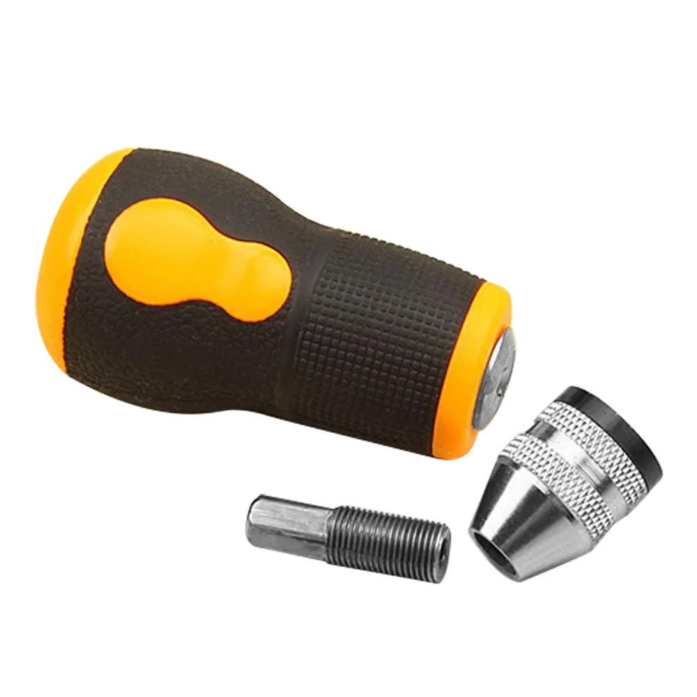 Mini Size Portable non-slip short Handle Small Hand Drill with 10pcs Twist Drill Bits Set Hand Tools woodworking tool