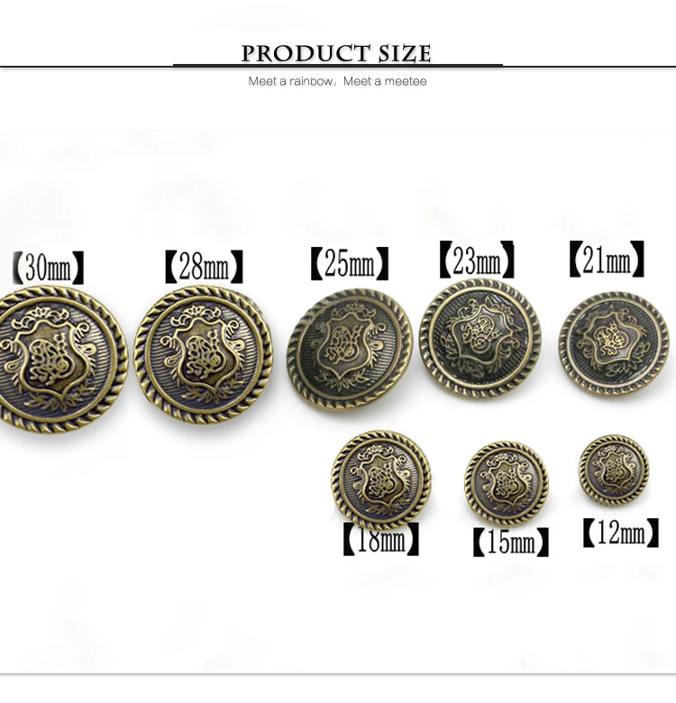 10 шт. Ретро Металлическая пуговица состаренная латунь, медь джинсовый пиджак кнопка декоративная ткань Пряжка швейная машина кнопка