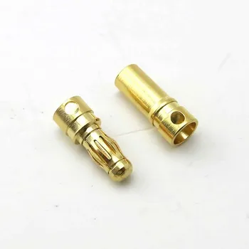 

Wholesale 1PCS 4/5.5/6mm Gold Bullet Connector Banana Plug For ESC Battery Motor