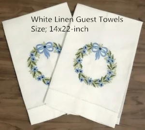 set-of-12-handkerchiefs-white-linen-hemstitched-tea-towel-14x22-cloth-guest-hand-dish-kitchen-bathroom-towels-embroidery-floral