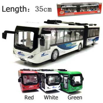 

New 1:48 alloy model bus plastic diecasts toy vehicles pull back flashing with musical high simulation tourist bus long bus