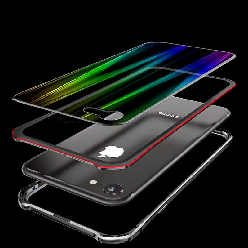 Colorful Aurora Touch Magnetic Phone Case for iPhone7 7plus/8 8plus/X/XS/XS MAX/XR Mobile Drop Protection | Мобильные телефоны и