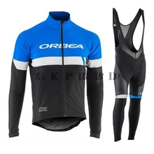 

2018Best-selling ORBEA winter Thermal Fleece cycling jersey long sleeve men with pants cycling sets bike wear 9D gel 21 colors