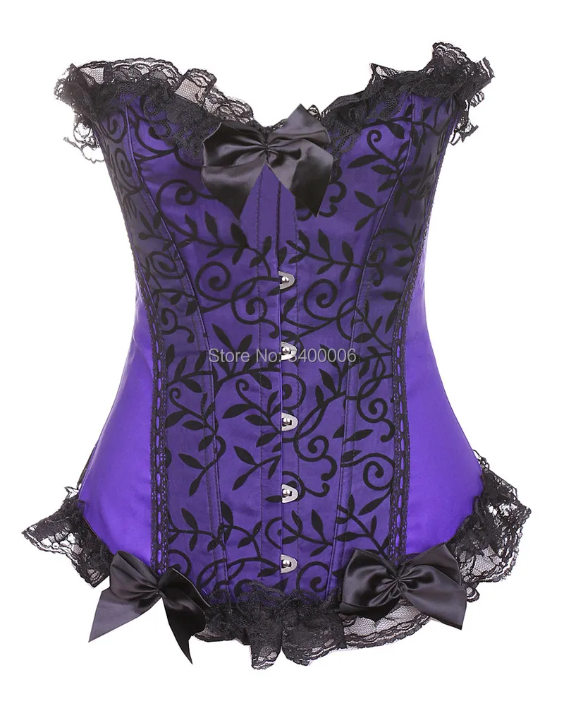 Викторианское корсетное платье Готический Косплей Костюм Холтер корсет для женщин сексуальный винтажный корсет бюстье юбка мода размера плюс фиолетовый