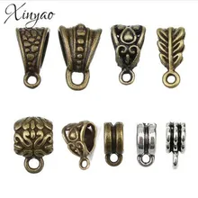 30 piezas/lote bronce antiguo/plata colgante cierre conector de Collar Cuentas de bola Vintage encanto joyería conectores para DIY joyería F803