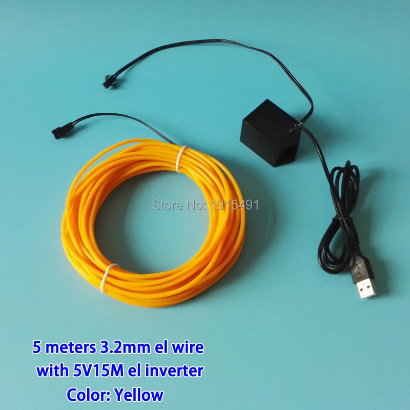 Usb инвертор с гибким светодиодным неоновым светом 3 2 мм 5 м для украшения