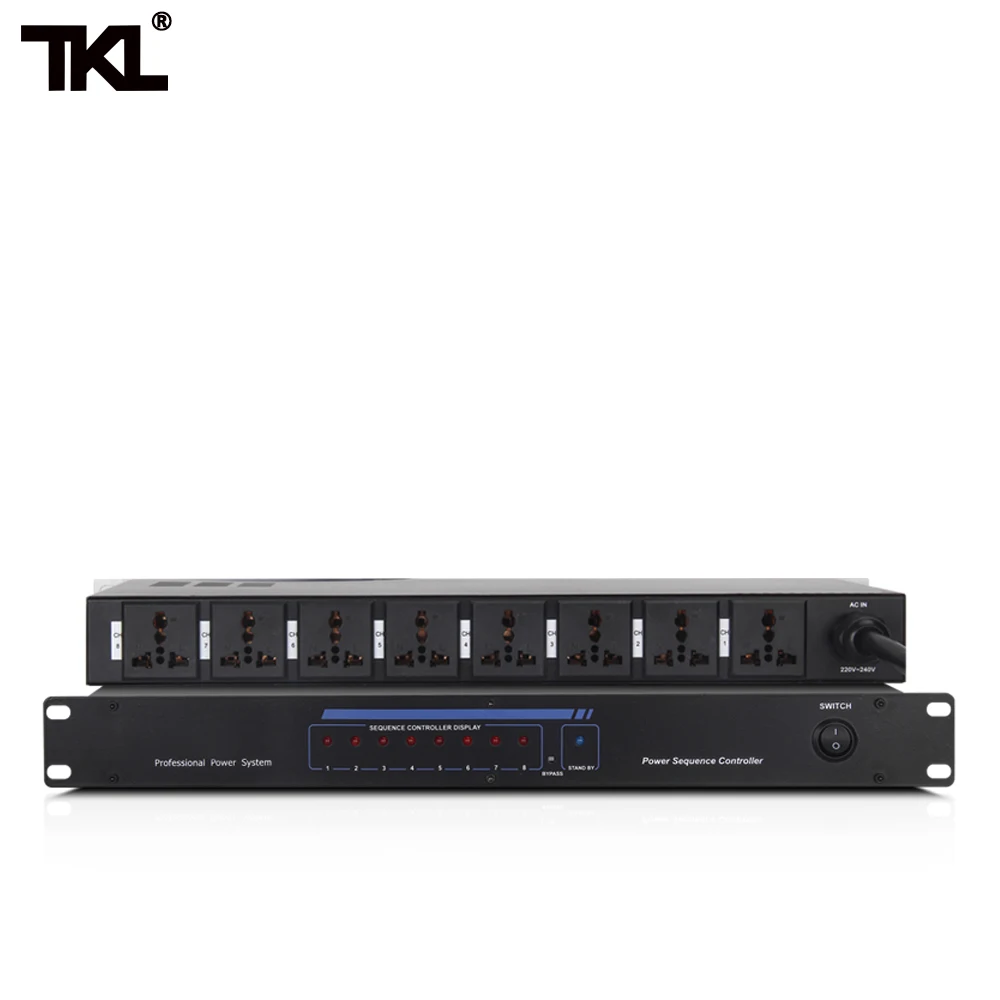 TKL D8 8 10 Channel Power sequence Automatic Air switch power strip bar Effectively protect the
