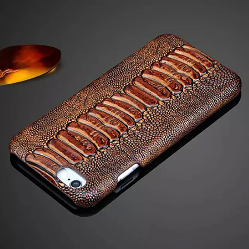 Чехол для телефона LANGSIDI из натуральной кожи страуса для iPhone x xr xs max 8plus 8 7plus 6 6s plus 11 pro max se 2020, роскошный чехол| | | АлиЭкспресс