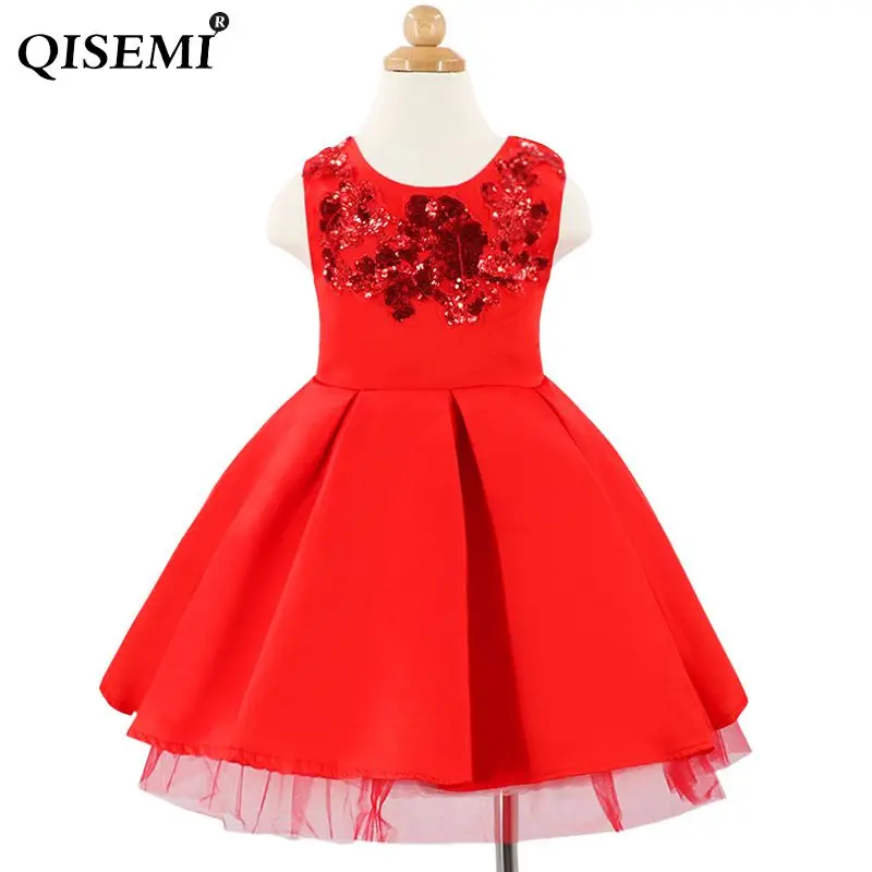 

2018 Elegant Princess Birthday Party Dress for Girls Spring Sleeveless Sequines Ball Gown Tutu Kids Dress Vestidos Clothing