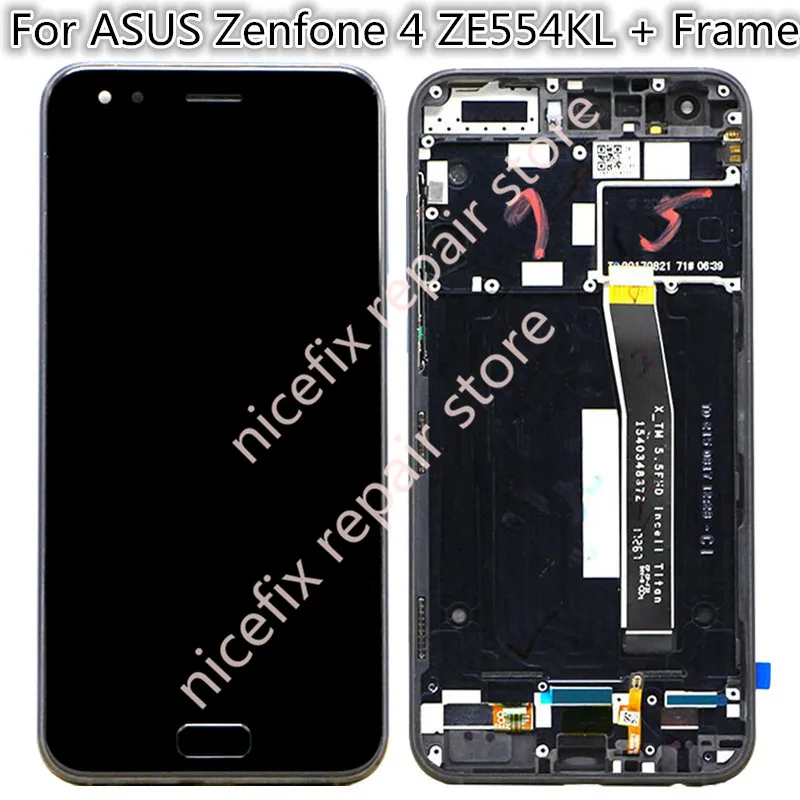 ЖК дисплей 5 дюйма для ASUS Zenfone 4 ZE554KL экран с рамкой и дигитайзером в сборе замена