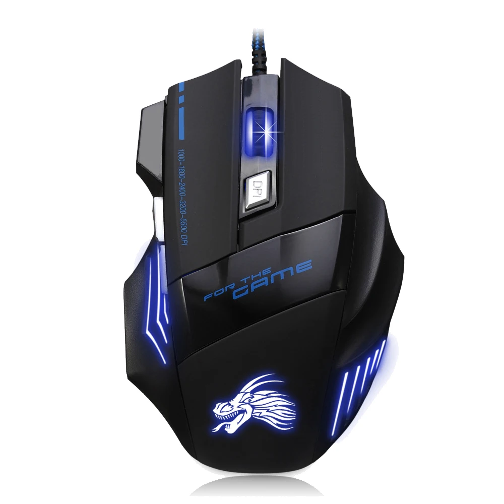 sale ! VP X7 mouse 5500 DPI 7D buttons optical games wired gaming mouse