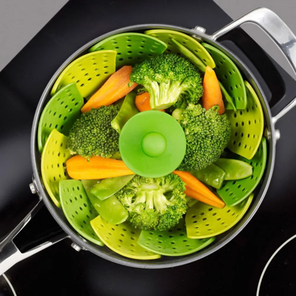 Multifunction Stackable Steamer PP Silicone Vegetable Fruit Bowl
