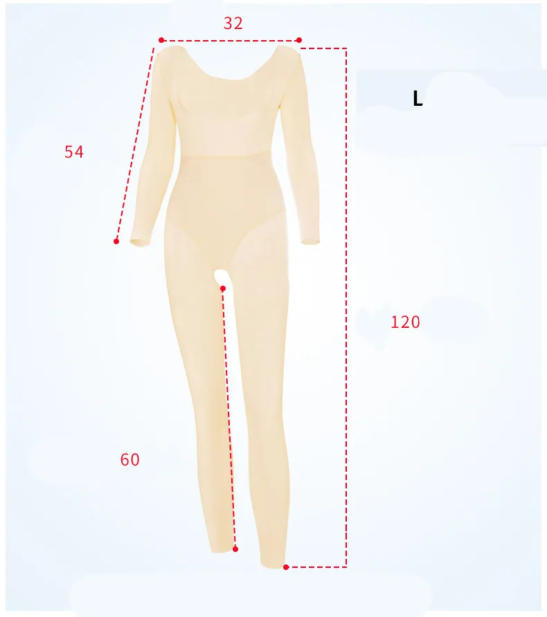 ZYSK Tummy Slimming Shapewear Women Full Length Long Sleeve Body Shaper  Open Crotch Bodysuit Underbust Shapers - AliExpress