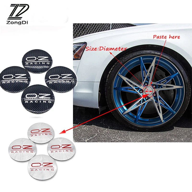 

ZD 4X Car Styling O.Z Tire Wheel Center Hub Cap Cover Sticker For Ford Focus 2 3 Fiesta Mondeo Ranger Kuga Seat Leon Ibiza Lexus