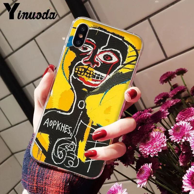 Yinuoda Jean Michel Basquiat Art Graffiti Smart Cover прозрачный мягкий чехол для телефона для iPhone 8 7 6 6S Plus X XS MAX 5 5S SE XR - Цвет: A10