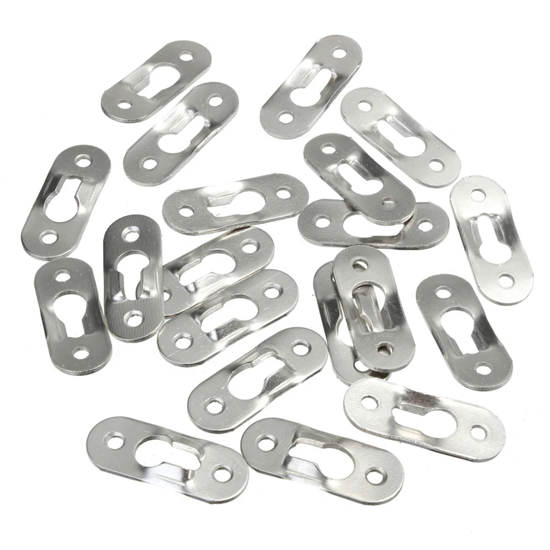 Picture Hangers 20pcs/Set 44mmX16mm Metal Keyhole Hanger Fasteners For Picture Photo Frame Furnniture Cabinet Accessory