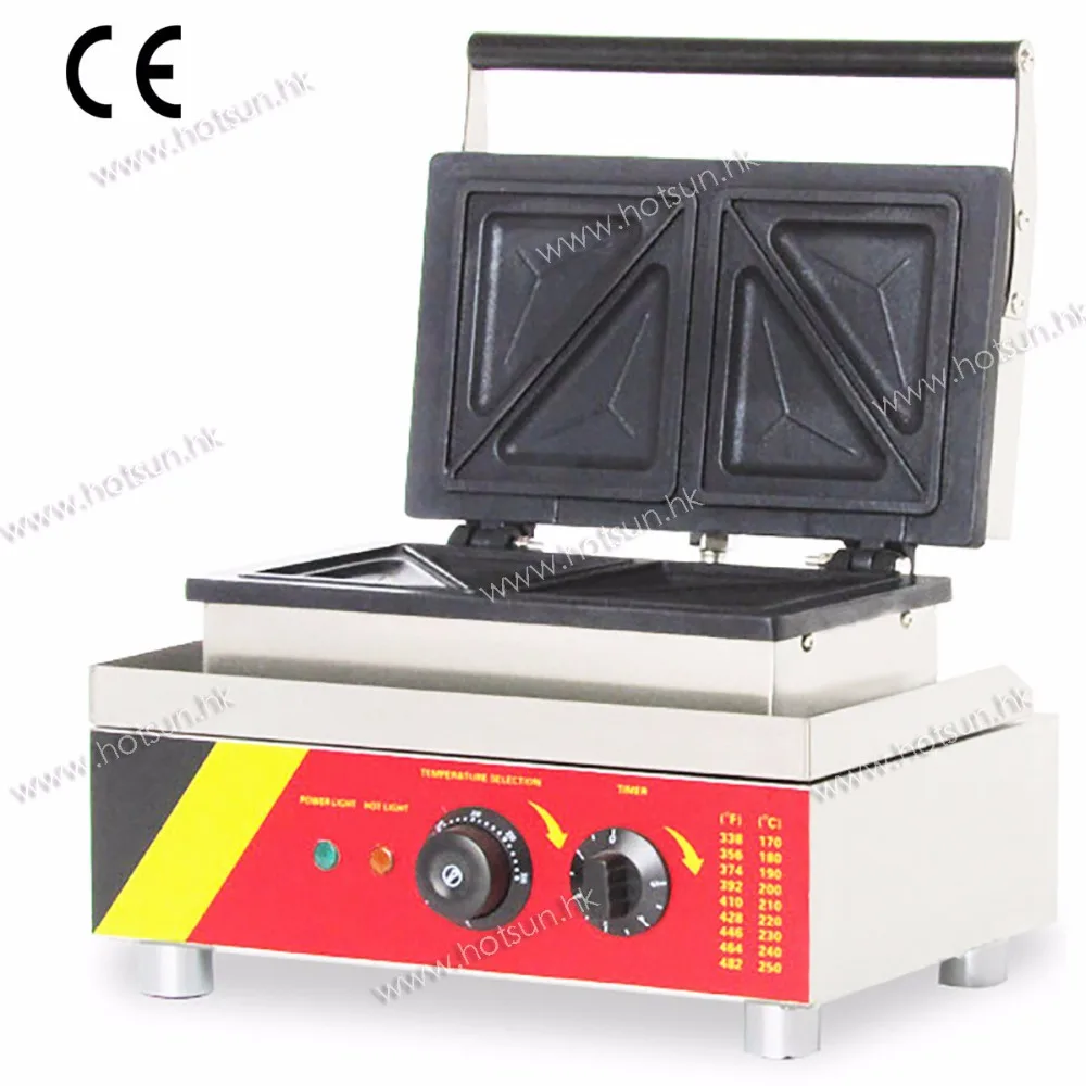 Commercial 110V 220V Electric Sandwich Toaster Waffle Press Maker