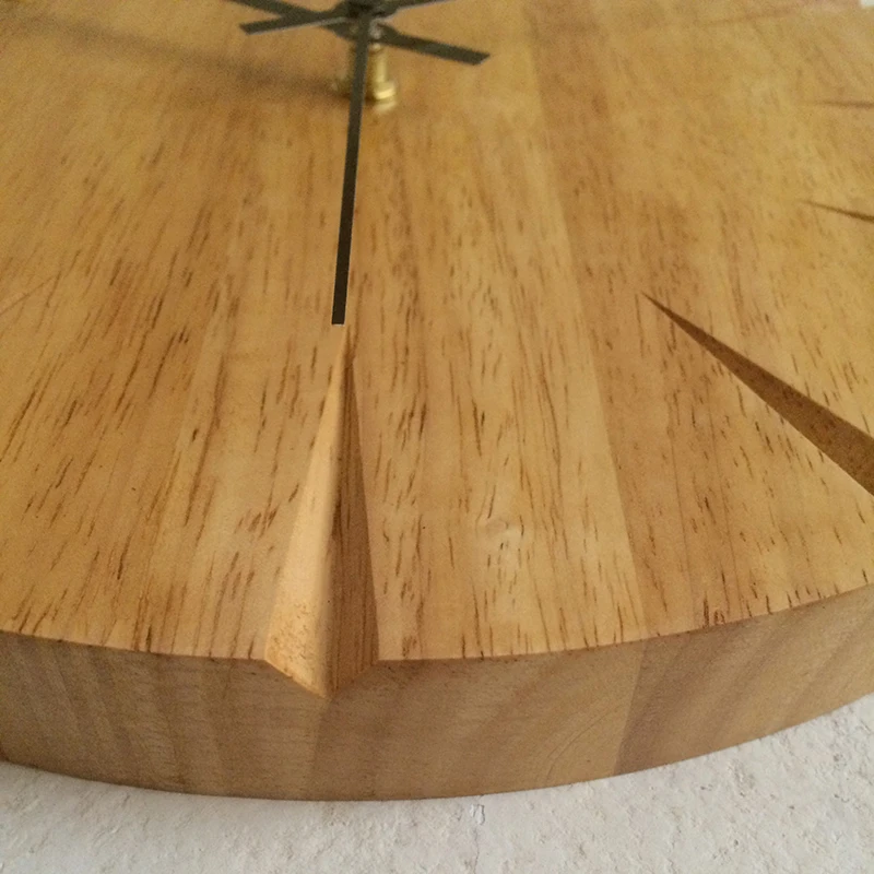  12 inch Silent Wood Wall Clock Simple Modern Design Wooden Clocks for Bedroom Wood Wall Watch Home  - 32869411267