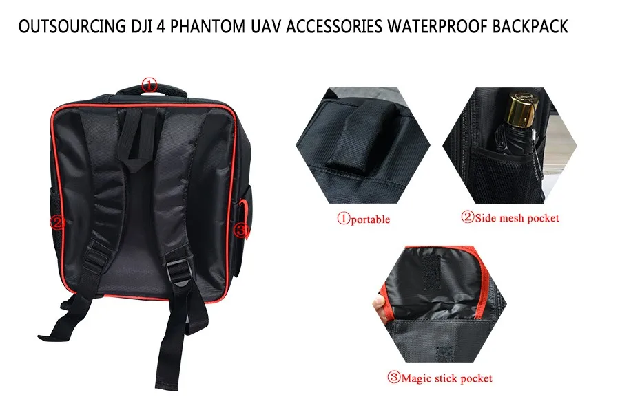 Phantom 4 Backpack Carrying Case For DJI Phantom 4 FPV Drone RC Quadcopter