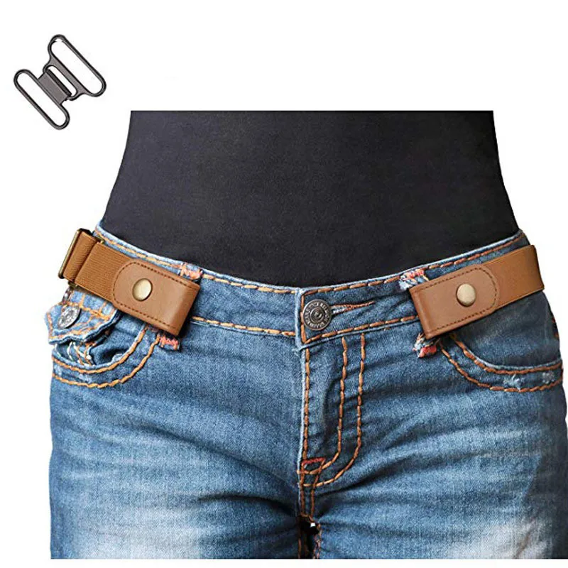 Buckle Free Elastic Belt For Jean Pants Dresses No Buckle Stretch ...