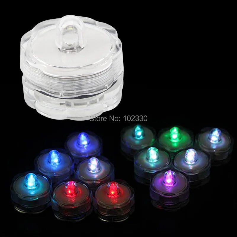 

Super Bright Submersible Waterproof Mini LED Tea Light Candle Lights For Wedding Party Deocration Vase Light S201748