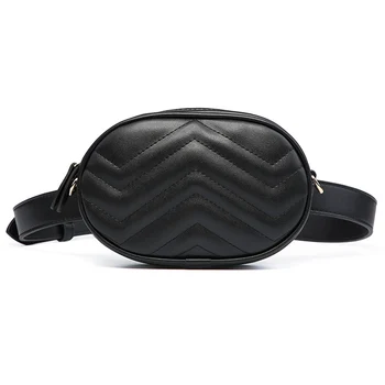 

Fanny Pack Waist Bag Women Belt Bag Ladies Luxury Brand Leather Wallet Purse Chest Red Black 2018 New Money Bag Mother's Day