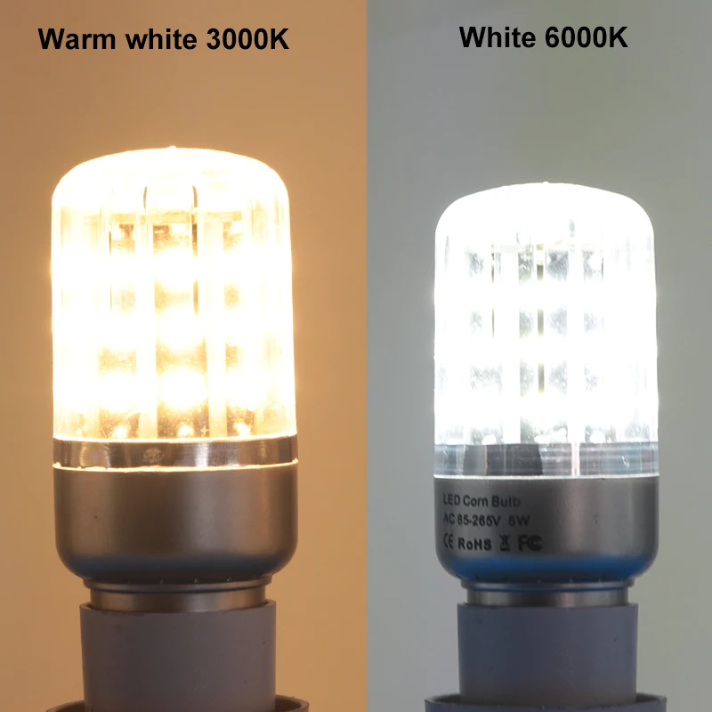 Bombillas led e 14 E12 E 27 5 Вт кукурузная лампа 110 В 220 алюминиевый прожектор