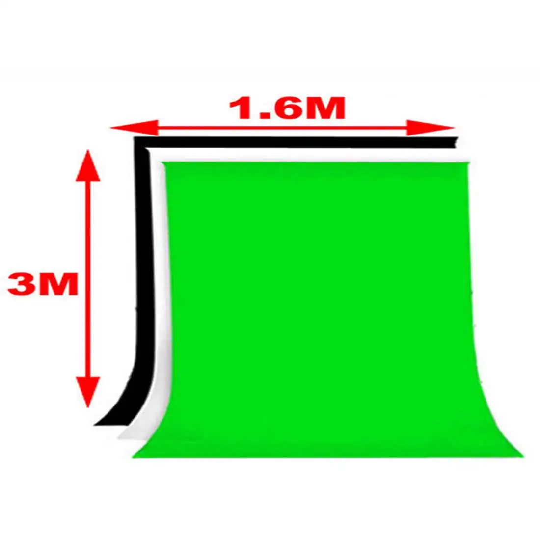 Фотостудия Освещение нетканый 1,6X3 м фотостудия зеленый экран хрома ключ фон зеленый экран